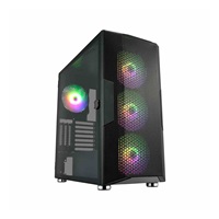Fortron skříň Midi Tower CUT592, průhledná bočnice, E-ATX, 4x ARGB ventilátor
