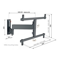 Vogel‘s TVM 3663 OLED TV rameno 3 klouby L