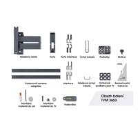 Vogel‘s TVM 3663 OLED TV rameno 3 klouby L