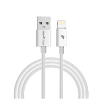 RhinoTech kabel s nylonovým opletem USB-C na Lightning 27W 1M bílá