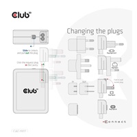 Club3D cestovní nabíječka 140W GaN technologie, 3xUSB-C, 1xUSB-A, PPS + PD 3.1 Support