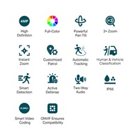 TP-Link VIGI C540V, 4MP, PTZ, PoE, 3xZoom, Dual Lens, IR 30m, Micro SD card