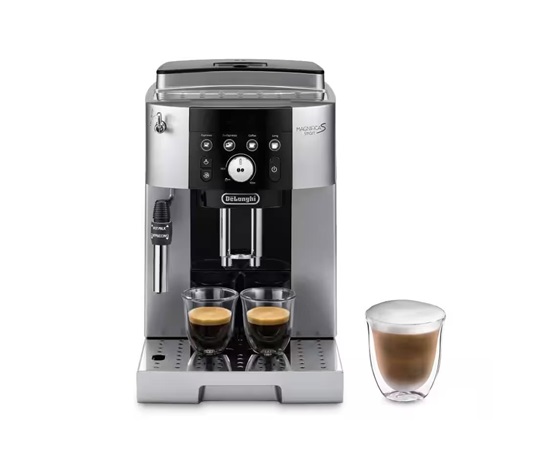 DeLonghi Magnifica S Smart ECAM 250.23.SB automatický kávovar, 1450 W, 15 bar, vestavěný mlýnek, stříbrná