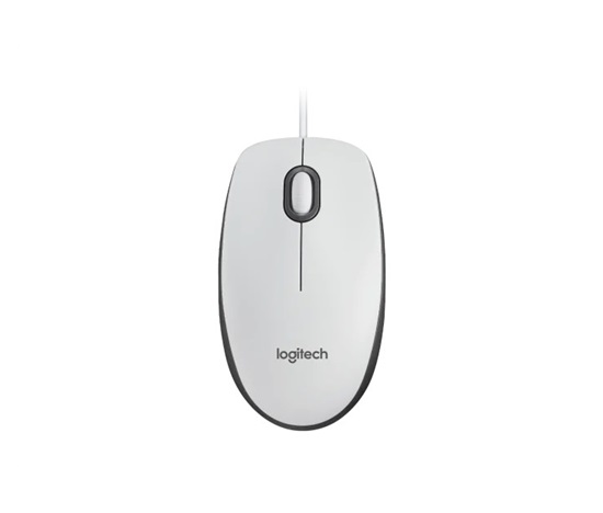 Logitech myš Corded M100, bílá, EMEA