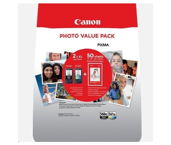 Canon CARTRIDGE CRG PG-560XL/CL-561XL PHOTO VALUE pro PIXMA TS535x,745x (360 str.)