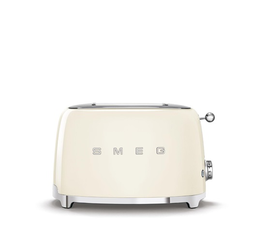 Smeg TSF01CREU toustovač / topinkovač, 2 toasty, 6 úrovní opékání, zásuvka na drobky, styl. 50. let, krémový