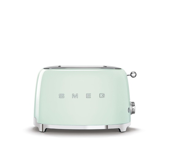 Smeg TSF01PGEU toustovač / topinkovač, 2 toasty, 6 úrovní opékání, zásuvka na drobky, styl. 50. let, pastelově zelená