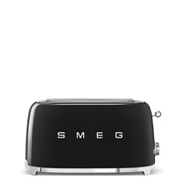 Smeg TSF02BLEU, toustovač / topinkovač, 4 toasty, 6 úrovní opékání, zásuvka na drobky, styl. 50. let, černý