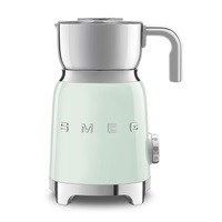 Smeg MFF11PGEU napěňovač mléka, 500 W, 600 ml / 2,5 šálku, horká čokoláda / mléko, lehká pěna, pastelově zelený