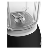 Smeg BLF03BLEU mixér, 800 W, 4 programy, funkce pulse, 18000 RPM, nerezové ostří, Ice crush, 50‘s Style, černý