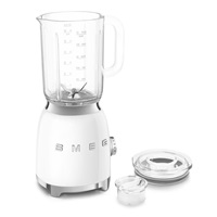 Smeg BLF03WHEU mixér, 800 W, 4 programy, funkce pulse, 18000 RPM, nerezové ostří, Ice crush, 50‘s Style, bílý