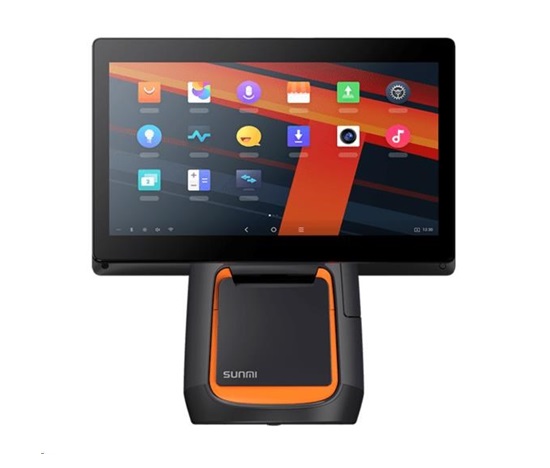 Sunmi T2s, 39.6 cm (15,6''), Android, black, orange