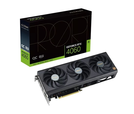 ASUS VGA NVIDIA GeForce RTX 4060 PROART OC 8G, 8G GDDR6, 3xDP, 1xHDMI