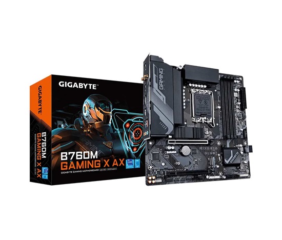 GIGABYTE MB Sc LGA1700 B760M GAMING X AX, Intel B760, 4xDDR5, 1xDP, 1xHDMI, WiFi, mATX