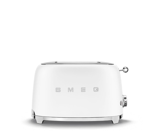 Smeg TSF01WHMEU toustovač / topinkovač, 2 toasty, 6 úrovní opékání, zásuvka na drobky, styl. 50. let, matně bílá