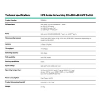 HPE Aruba Networking CX 6000 48G 4SFP Switch R8N86AR RENEW