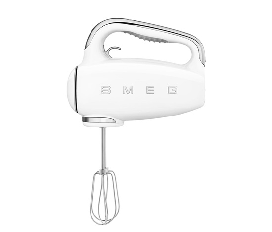 Smeg HMF01WHEU ruční mixér, 250 W, 9 programů, časovač, turbo, elektronický tempomat, bílý