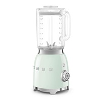Smeg BLF03PGEU mixér, 800 W, 4 programy, funkce pulse, 18000 RPM, nerezové ostří, Ice crush, 50s Style, pastelově zelený