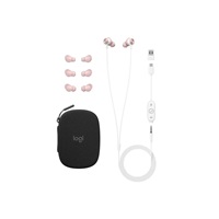 Logitech sluchátka Zone wired Earbuds, drátové, růžová