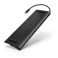 CONNECT IT Dokovací stanice USB-C 11v1, 2xHDMI, 2xUSB-C, 3xUSB, 1xRJ45, čtečka SD karet, černá