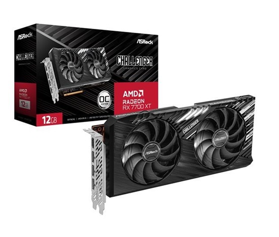 ASRock VGA AMD Radeon RX 7700 XT Challenger 12GB OC, RX 7700 XT, 12GB GDDR6, 3xDP, 1xHDMI