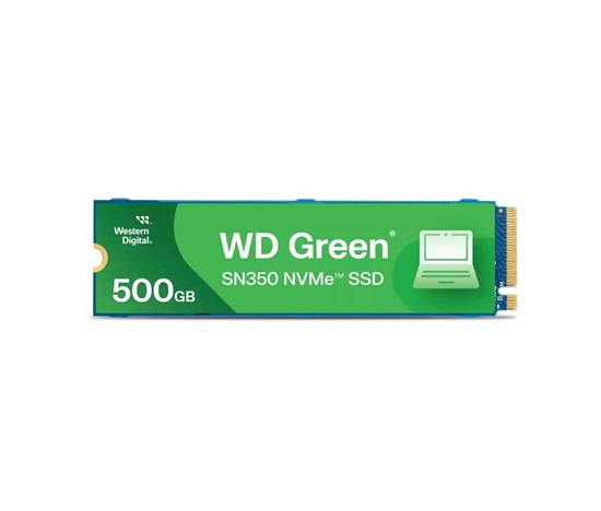 WD GREEN SSD NVMe 500GB PCIe SN350, Geb3 8GB/s, (R:2400/W:1650 MB/s)