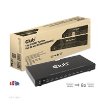 Club3D Video rozbočovač 1:4 HDMI 2.0 4K120Hz, 4 porty, černá