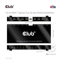 Club3D Video rozbočovač 1:4 HDMI 2.0 4K120Hz, 4 porty, černá