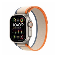 APPLE Watch Ultra 2 GPS + Cellular, 49mm Titanium Case with Orange/Beige Trail Loop - M/L