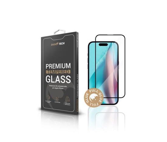 RhinoTech Tvrzené ochranné 3D sklo pro Apple iPhone 15 Plus