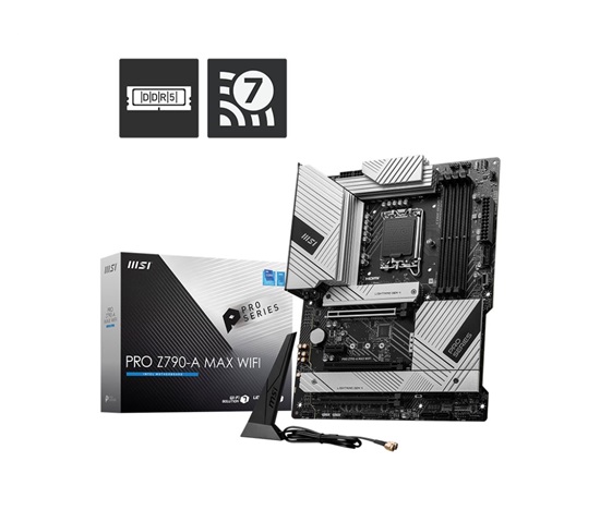 MSI MB Sc LGA1700 PRO Z790-A MAX WIFI, Intel Z790, 4xDDR5, 1xDP, 1xHDMI, WI-FI