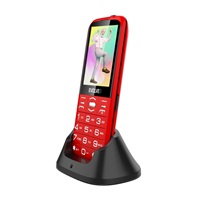 EVOLVEO EasyPhone XO, mobilní telefon pro seniory s nabíjecím stojánkem, červená