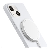 3mk Hardy Silicone MagCase pro Apple iPhone 15 Plus, Silver-White