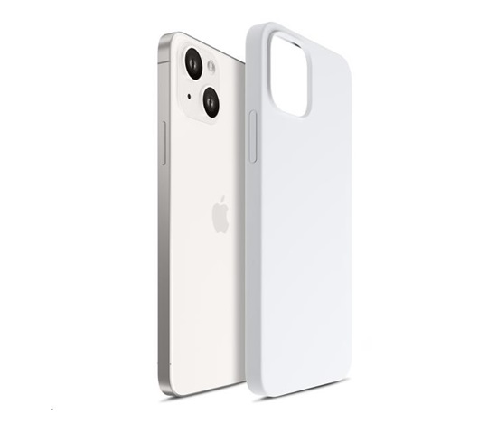 3mk ochranný kryt Hardy Silicone MagCase pro Apple iPhone 15, Silver-White