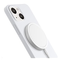 3mk Hardy Silicone MagCase pro Apple iPhone 15, Silver-White