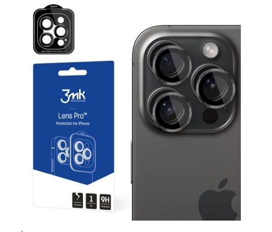 3mk Lens Protection Pro pro Apple iPhone 15 Pro, Graphite