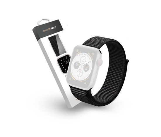 RhinoTech řemínek Magic Tape pro Apple Watch 42/44/45/49mm černá