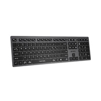 A4tech FBX50C, bezdrátová kancelářská klávesnice, šedá