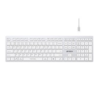 A4tech FBX50C, bezdrátová kancelářská klávesnice, bílá