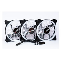 1stCOOL KIT AURA EVO CRYSTAL ARGB 3x Crystal White ventilátor + ARGB Nano řadič