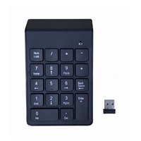 GEMBIRD numerická klávesnice KPD-W-02, bezdrátová 2.4GHz, černá