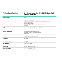 HPE Aruba Networking CX 6100 48G Class4 PoE 4SFP+ 740W Switch