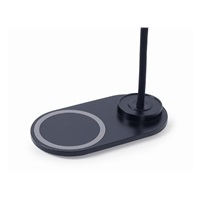 GEMBIRD Bezdrátová QI nabíječka, 10W, s LED lampičkou, černá