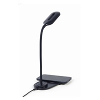 GEMBIRD Bezdrátová QI nabíječka, 10W, s LED lampičkou, černá
