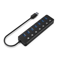 GEMBIRD hub, 7-port USB 3.1 (Gen 1) hub s vypínači
