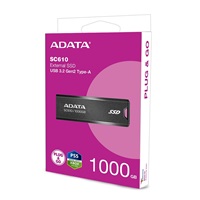 ADATA Externí SSD 1TB SC610, USB-A 3.2, černá