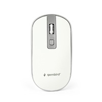 GEMBIRD myš MUSW-4B-06, bílo-stříbrná, bezdrátová, USB nano receiver