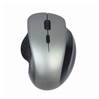 GEMBIRD myš MUSW-6B-02, černo-stříbrná, bezdrátová, USB nano receiver