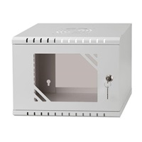 LEXI-Net 10" nástěnný rozvaděč Basic 4U 320x300, skleněné dveře, bez zad, svařovaný, šedý