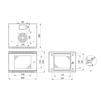 LEXI-Net 10" nástěnný rozvaděč Basic 4U 320x300, skleněné dveře, bez zad, svařovaný, šedý